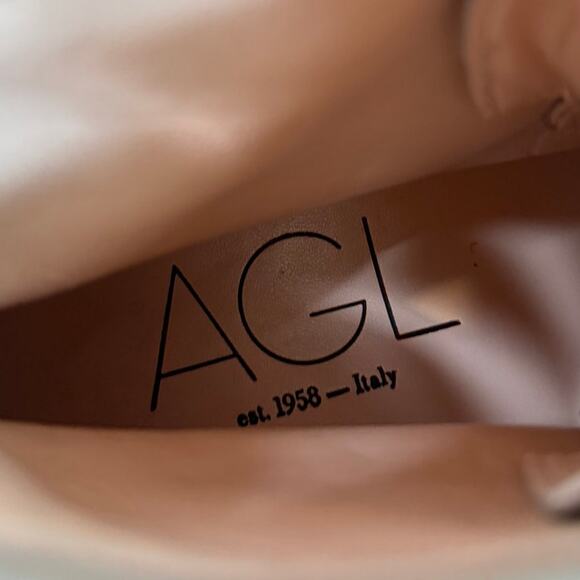 NEW AGL Attilio Giusti Leombruni Moreen Lace-Up Gray Leather Ankle Combat Boots - Picture 5 of 10